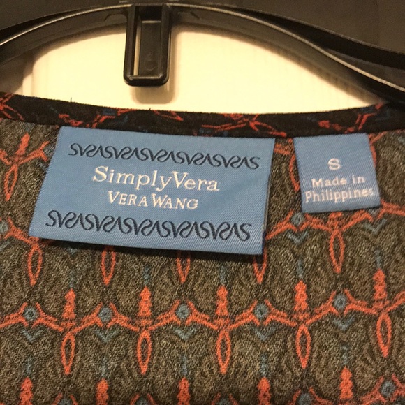 NWT Simply Vera Black Pattern Dress - Picture 4 of 8